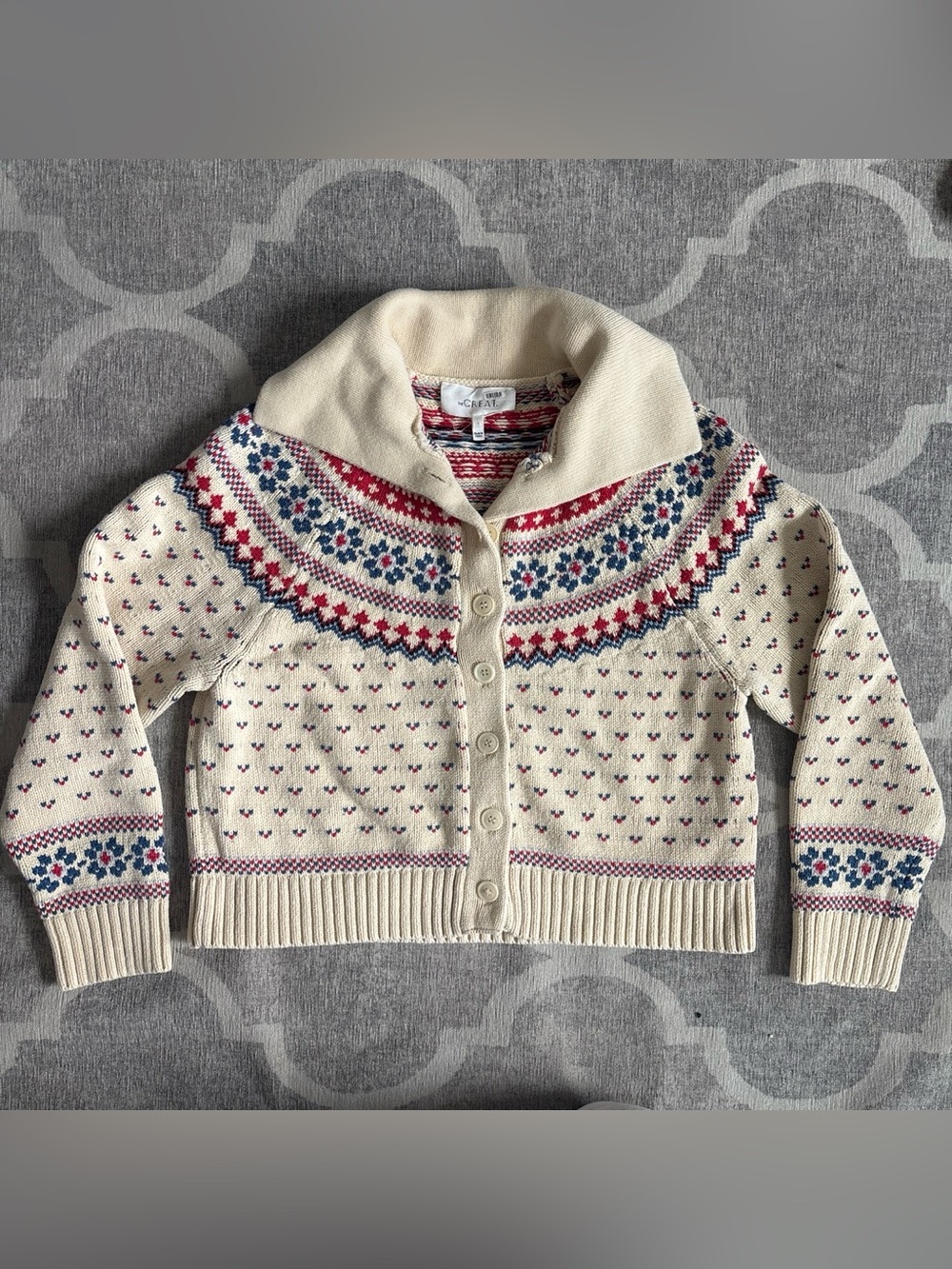 THE GREAT. The Mini Collar Cardigan